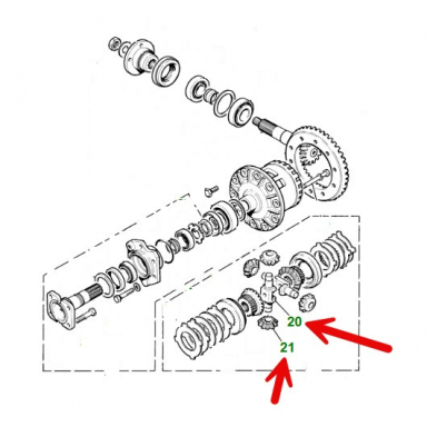 USED DIFFERENTIAL CROSS PINS & SPYDER GEARS 7686